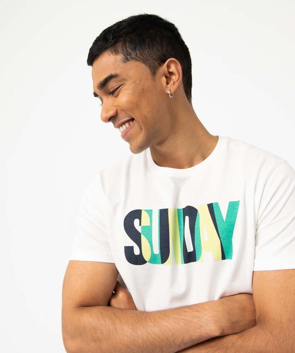 Tee-shirt homme imprimé à manches courtes vue2 - GEMO (HOMME) - GEMO