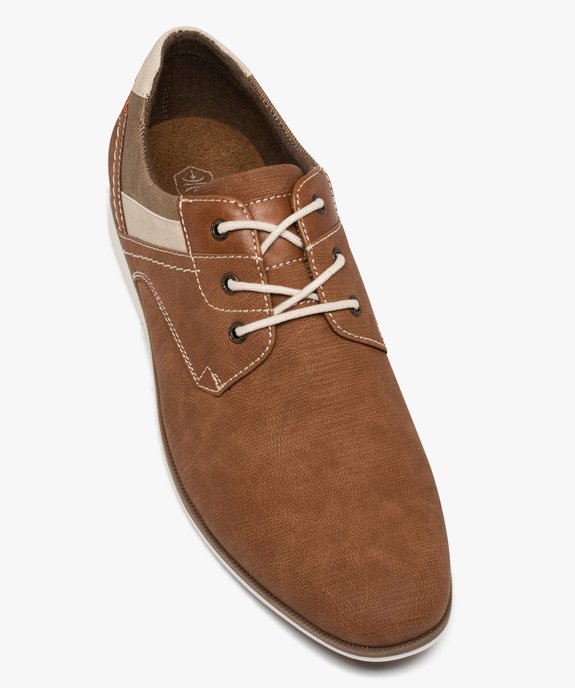 Derbies homme style décontracté avec détails contrastants vue5 - GEMO(URBAIN) - GEMO
