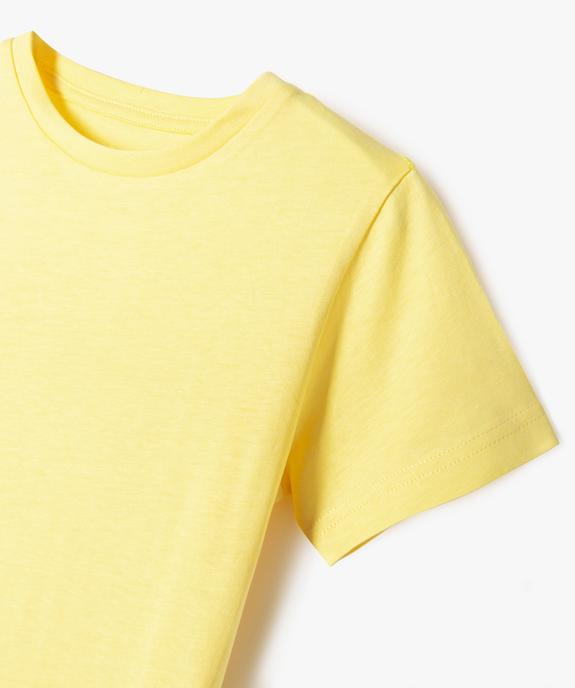 Tee-shirt à manches courtes en coton uni garçon vue2 - GEMO (ENFANT) - GEMO