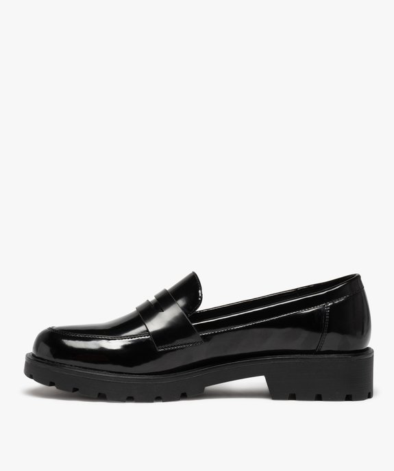 Mocassins femme vernis à semelle crantée  vue3 - GEMO (CASUAL) - GEMO
