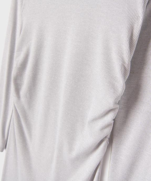 Robe manches longues coupe courte et ajustée en maille pailletée fille vue3 - GEMO (JUNIOR) - GEMO