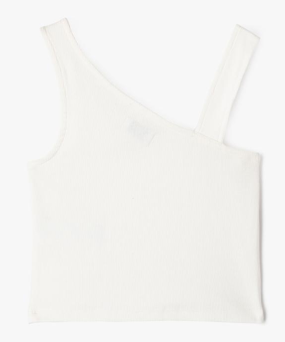 Débardeur asymétrique en maille côtelée fille vue3 - GEMO 4G FILLE - GEMO