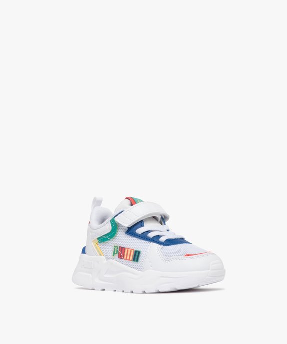 Baskets garçon en mesh et à scratch avec semelle épaisse - Puma vue2 - PUMA - GEMO