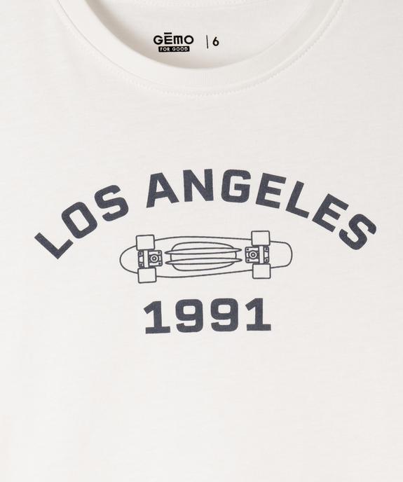 Tee-shirt manches courtes en coton imprimé garçon vue2 - GEMO 4G GARCON - GEMO