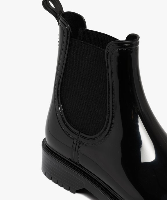 Bottes de pluie femme vernies avec élastiques d'aisance vue6 - FOLLOW ME - GEMO