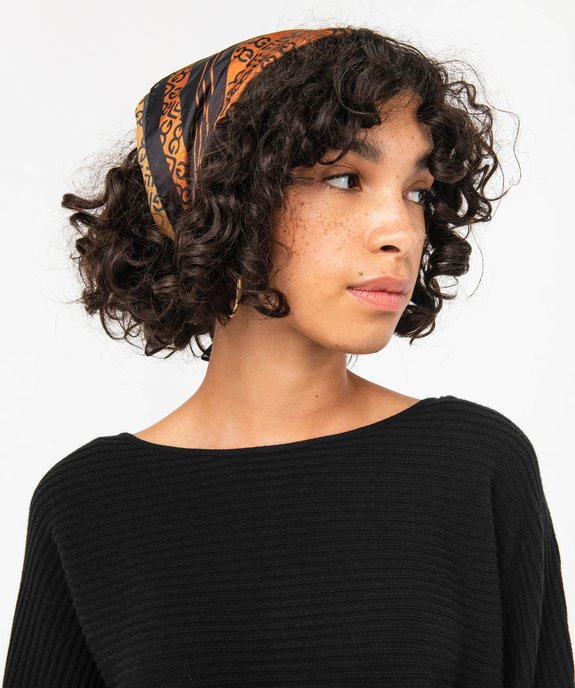 Pull en maille côtelée avec manches chauve-souris femme vue2 - GEMO(FEMME PAP) - GEMO