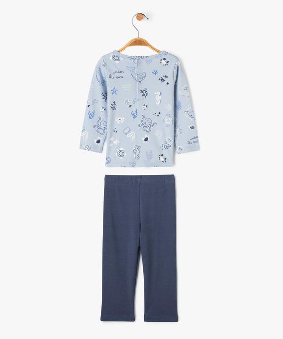 Pyjama 2 pièces en coton à motifs marins bébé garçon vue3 - GEMO 4G BEBE - GEMO