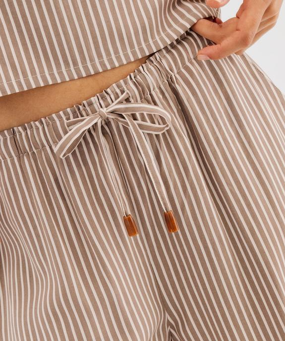 Pantalon large et fluide en viscose imprimée femme vue2 - GEMO 4G FEMME - GEMO