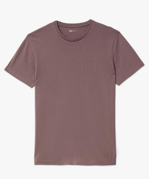 Tee-shirt à manches courtes et col rond homme vue4 - GEMO 4G HOMME - GEMO