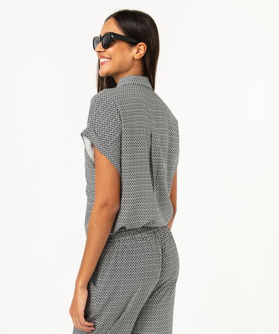 Chemise imprimée à manches courtes femme vue3 - GEMO 4G FEMME - GEMO