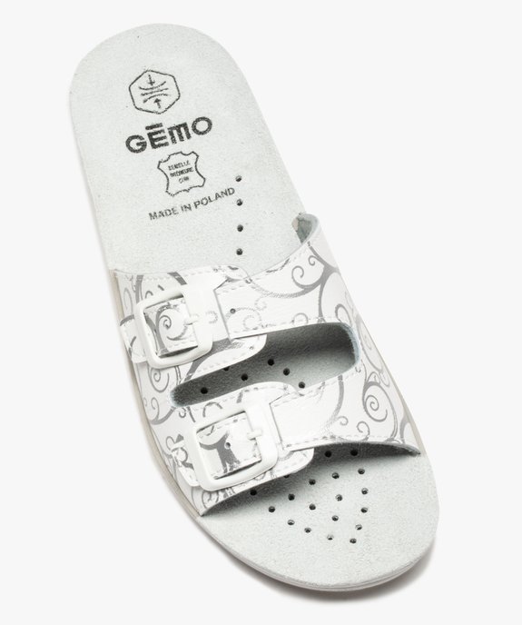 Mules femme confort avec double bride à boucle à motifs vue5 - G'FLEX - GEMO