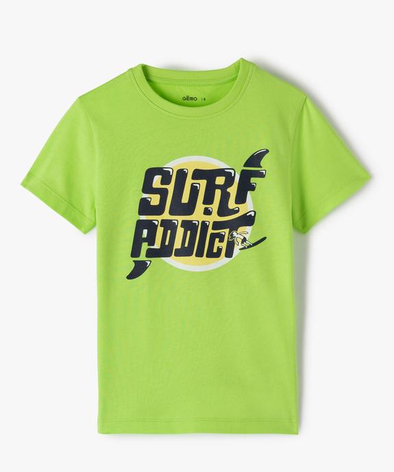 Tee-shirt garçon à manches courtes et grand imprimé vue1 - GEMO (ENFANT) - GEMO