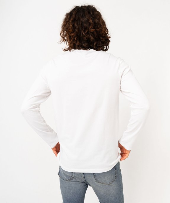 Tee-shirt à manches longues et col rond homme vue6 - GEMO 4G HOMME - GEMO