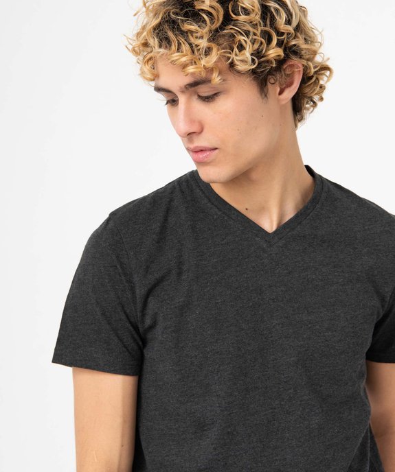 Tee-shirt à manches courtes et col V homme vue2 - GEMO 4G HOMME - GEMO