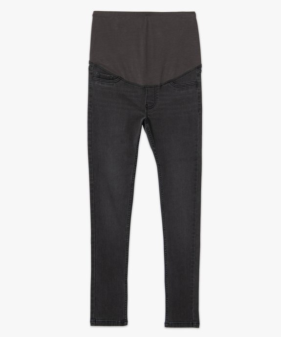 Jean de grossesse coupe slim avec bandeau stretch taille haute vue4 - GEMO (MATER) - GEMO