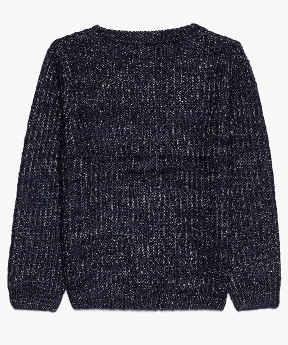 Gilet fille en maille pailletée avec boutons métalliques vue2 - GEMO (ENFANT) - GEMO