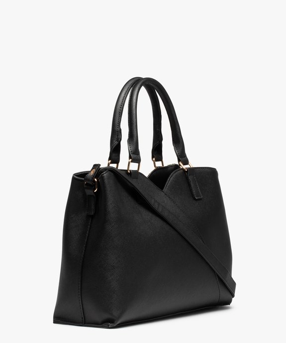 Sac à main bimatière avec breloque pochette et bandoulière amovible vue2 - GEMO (ACCESS) - GEMO