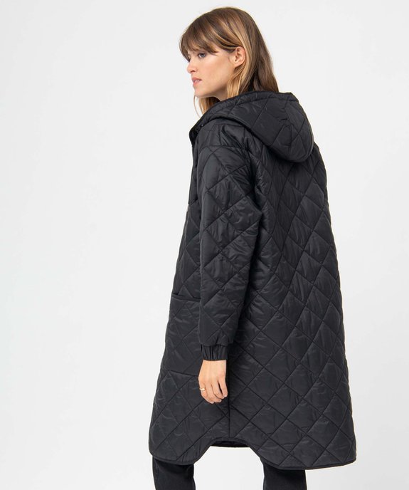 Manteau femme à capuche matelassage fin vue3 - GEMO(FEMME PAP) - GEMO