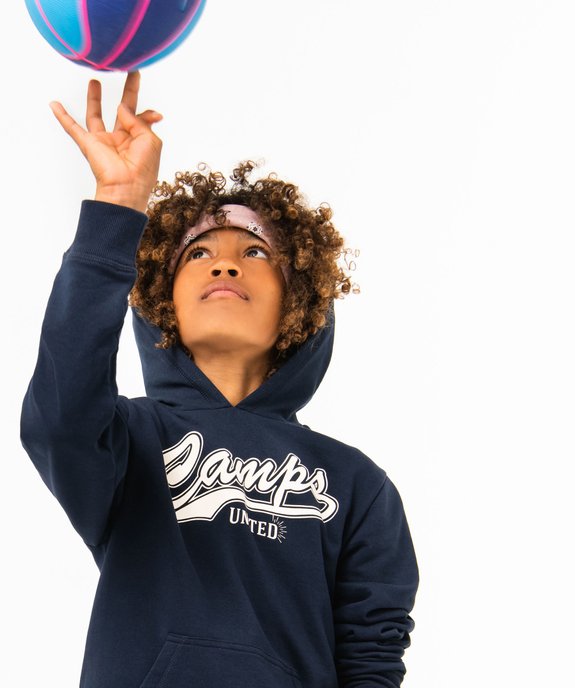 Sweat garçon à capuche avec inscription poitrine - Camps United vue1 - CAMPS UNITED DTR - GEMO