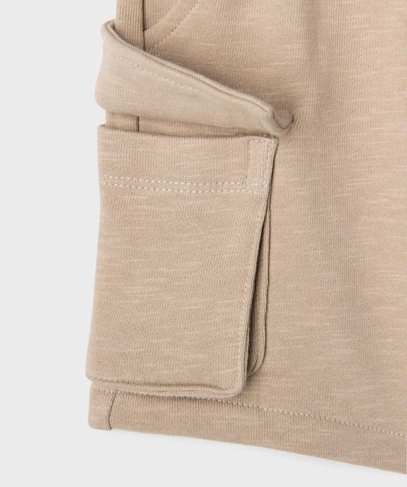 Short cargo en maille avec ceinture ajustable bébé garçon vue3 - GEMO(BEBE DEBT) - GEMO