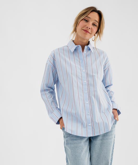 Chemise à rayures coupe ample femme vue1 - GEMO(FEMME PAP) - GEMO
