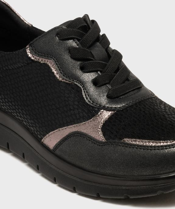 Baskets confort à lacets élastiques et semelle à mémoire de forme femme - g'flex vue6 - G'FLEX - GEMO