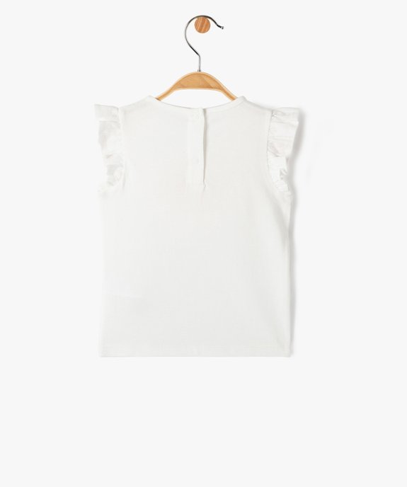 Tee-shirt bébé fille avec volants aux emmanchures vue3 - GEMO(BEBE DEBT) - GEMO