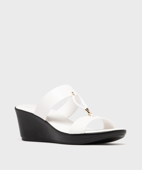 Mules à talon compensé et larges brides fantaisie femme vue2 - VALENTINA BALDA - GEMO