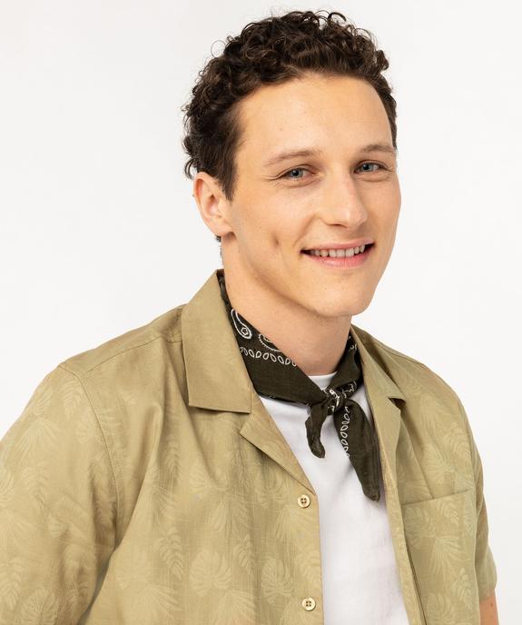 Chemise à manches courtes avec motifs ton sur ton homme vue6 - GEMO (HOMME) - GEMO