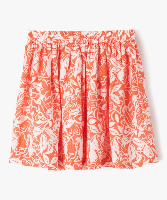 Jupe ample avec taille élastique imprimé exotique fille vue1 - GEMO 4G FILLE - GEMO