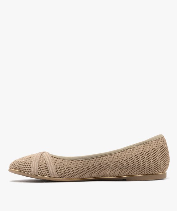 Ballerines en tissu texturé et pailleté femme vue3 - VALENTINA BALDA - GEMO