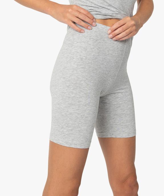 Legging court en maille extensible femme vue2 - GEMO 4G FEMME - GEMO