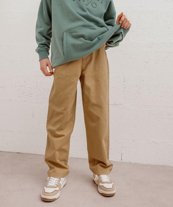 Pantalon chino coupe regular garçon vue1 - GEMO (JUNIOR) - GEMO