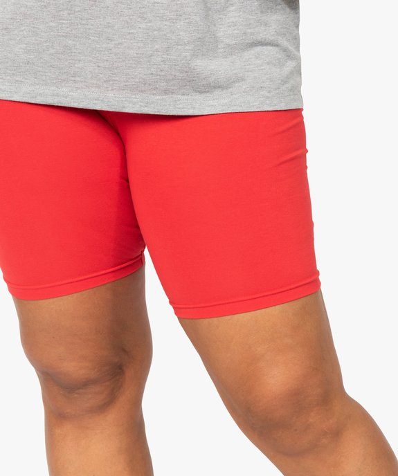 Short femme grande taille en maille à taille élastiquée vue2 - GEMO 4G GT - GEMO