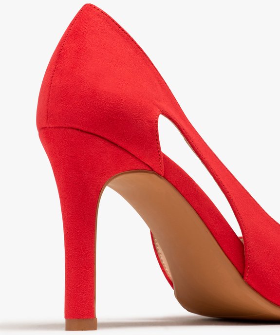 Escarpins femme à bout pointu et dessus suédé vue6 - GEMO(URBAIN) - GEMO