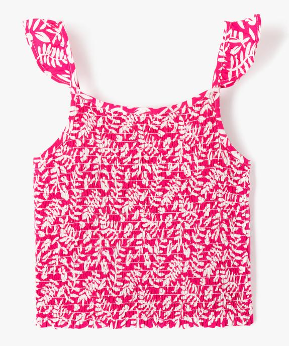 Chemise fille à bretelles et dos smocké à motifs vue3 - GEMO (ENFANT) - GEMO