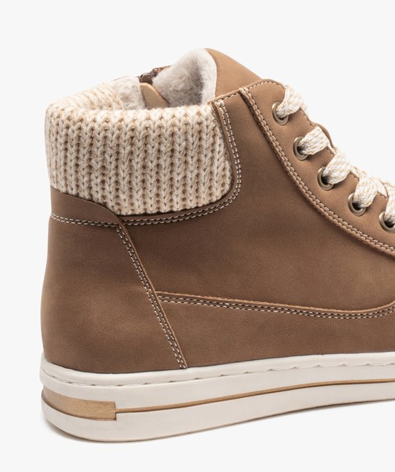 Basket mid-cut avec col en tricot femme vue6 - GEMO (SPORTSWR) - GEMO