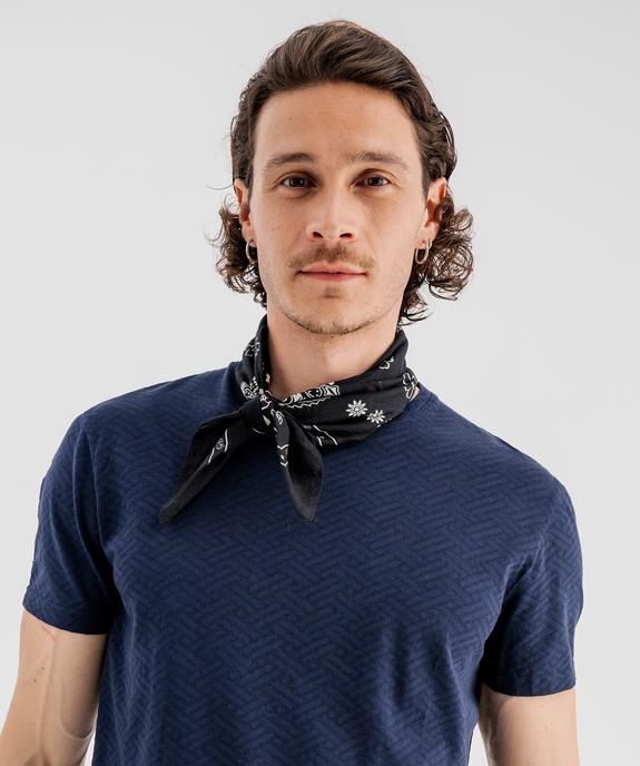 Tee-shirt manches courtes en maille fantaisie homme vue2 - GEMO 4G HOMME - GEMO