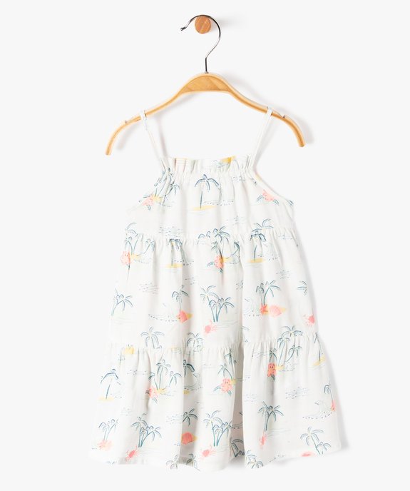 Robe bébé fille à bretelles et motifs vue1 - GEMO(BEBE DEBT) - GEMO