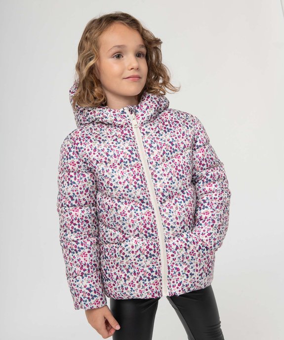 Blouson fille matelassé doublé polaire à motifs vue1 - GEMO 4G FILLE - GEMO