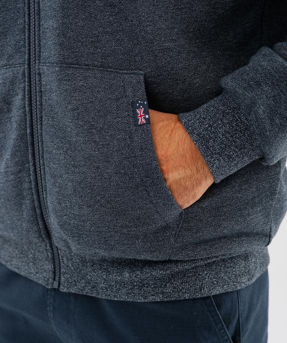 Sweat zippé à capuche avec doublure sherpa homme - Roadsign vue2 - ROADSIGN G4G - GEMO