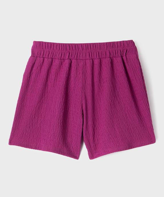 Jupe short en maille gaufrée fille vue5 - GEMO (ENFANT) - GEMO