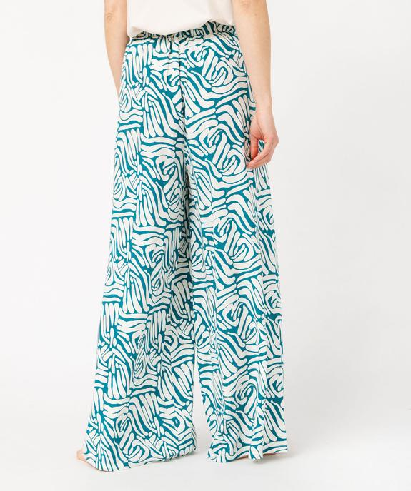 Pantalon de pyjama ample à motifs fleuris femme vue3 - GEMO 4G FEMME - GEMO