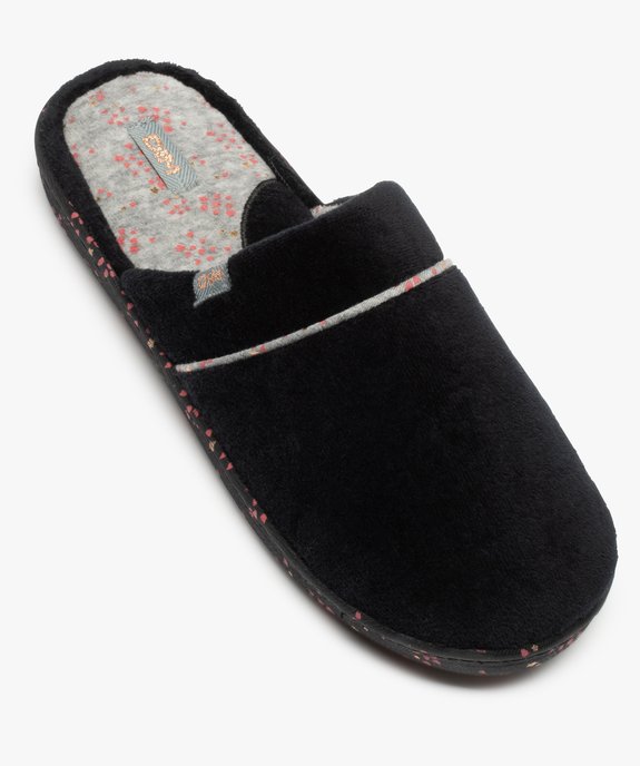 Chaussons femme mules plates en velours ras - Dim vue5 - DIM - GEMO