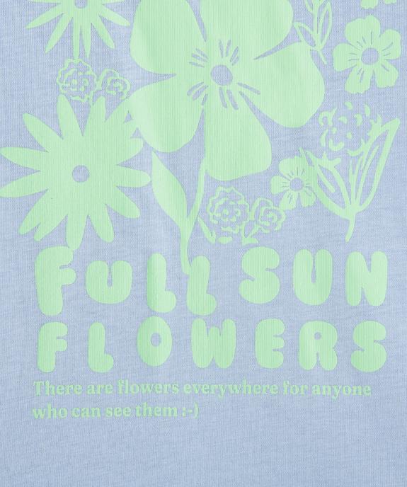 Tee-shirt manches courtes en jersey de coton imprimé fille vue2 - GEMO 4G FILLE - GEMO