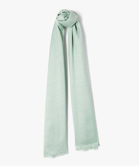 Foulard rectangulaire en maille texturée uni et à franges femme vue1 - GEMO (ACCESS) - GEMO