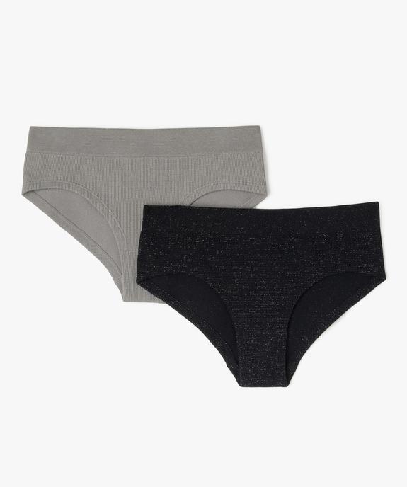 Culottes en maille côtelée à paillettes fille (lot de 2) vue1 - GEMO 4G FILLE - GEMO