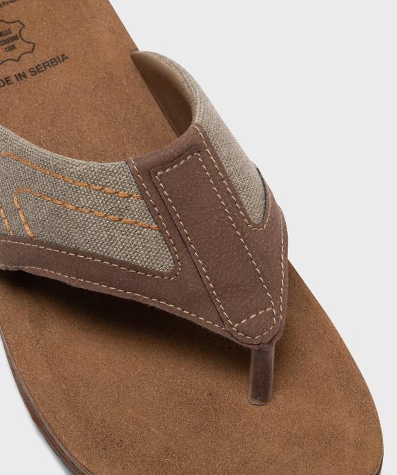 Tongs confort à larges brides homme avec semelle intérieure cuir vue6 - G'FLEX - GEMO