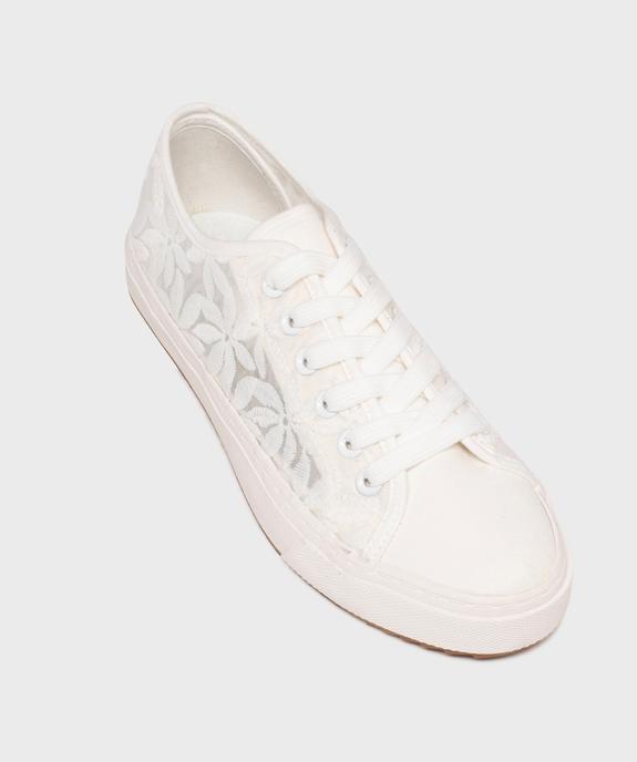 Tennis en toile transparente brodée femme - Follow Me vue5 - FOLLOW ME - GEMO