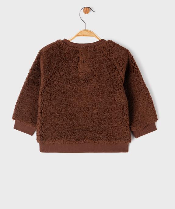 Sweat en sherpa douillet imprimé bébé garçon vue3 - GEMO(BEBE DEBT) - GEMO